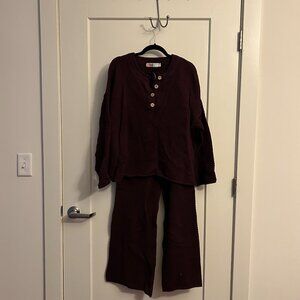 Free People Hailee Sweater Set in Purple